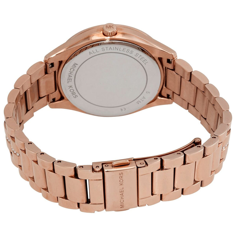 Michael Kors Lauryn Blue Dial Rose Gold Steel Strap Watch for Women - MK3723 Buy Now By Michael Kors