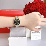 Michael Kors Lauryn Crystal Pave Black Dial Two Tone Steel Strap Watch For Women - MK4403 Buy Now By Michael Kors