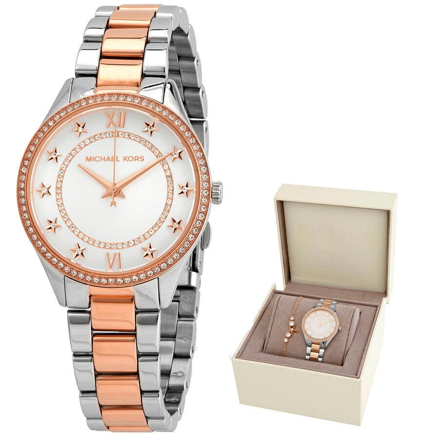 Michael Kors Lauryn Quartz White Dial Two Tone Steel Strap Watch for Women - MK4489 Buy Now By Michael Kors