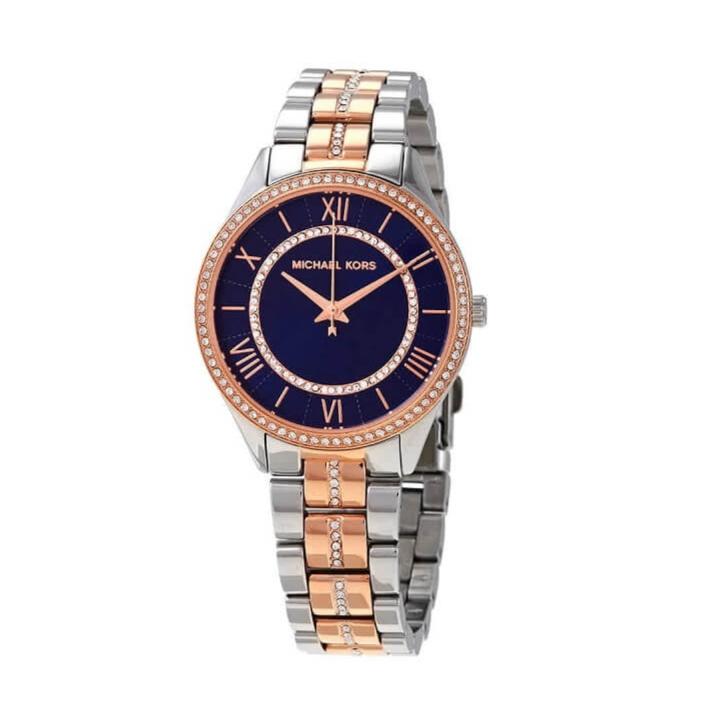 Michael Kors Lauryn Quartz Blue Dial Two Tone Steel Strap Watch For Women - MK3929 Buy Now By Michael Kors