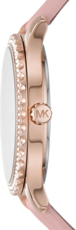 Michael Kors Layton Three-Hand White Dial Pink Leather Strap Watch for Women - MK2909 Buy Now By Michael Kors