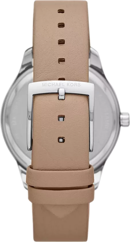 Michael Kors Layton Mother of Pearl White Dial Brown Leather Strap Watch For Women - MK2910 Buy Now By Michael Kors