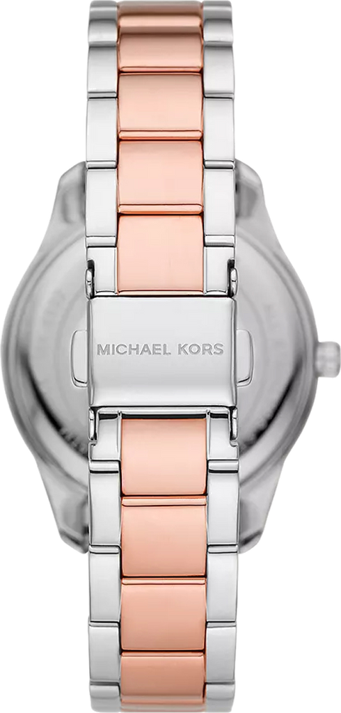Michael Kors Layton Three Hand Pink Dial Two Tone Steel Strap Watch For Women - MK6894 Buy Now By Michael Kors