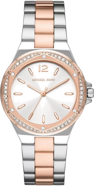 Michael Kors Lennox Three Hand Quartz Silver Dial Two Tone Steel Strap Watch For Women - MK6989 Buy Now By Michael Kors