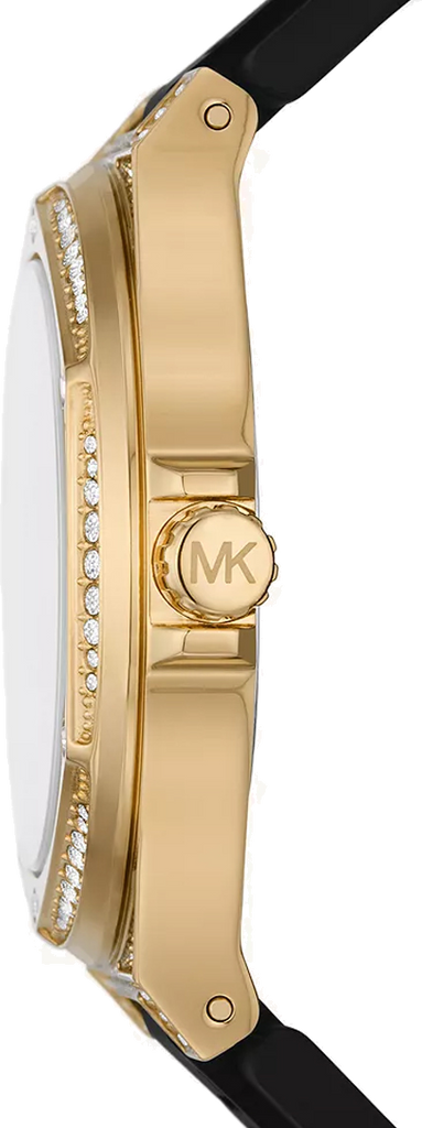 Michael Kors Lennox Three Hand Crystals Silver Dial Black Silicone Strap Watch For Women - MK7247 Buy Now By Michael Kors