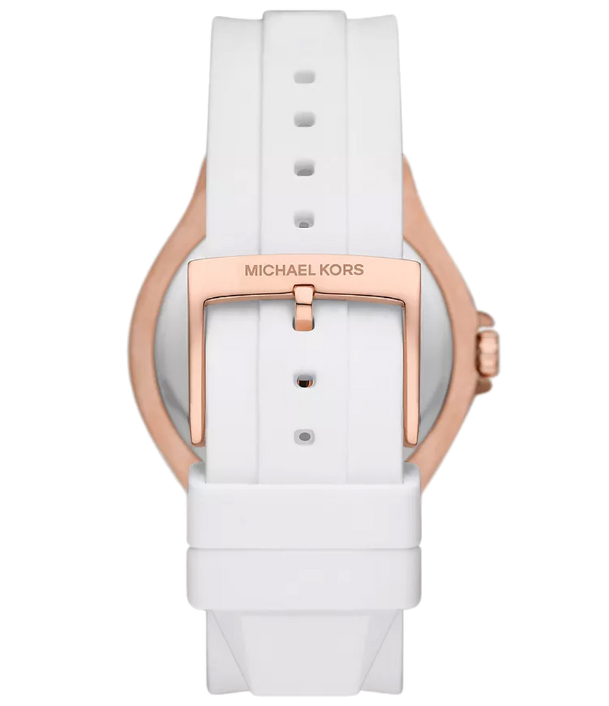 Michael Kors Lennox Three-Hand Crystals Dial White Silicone Strap Watch For Women - MK7248 Buy Now By Michael Kors