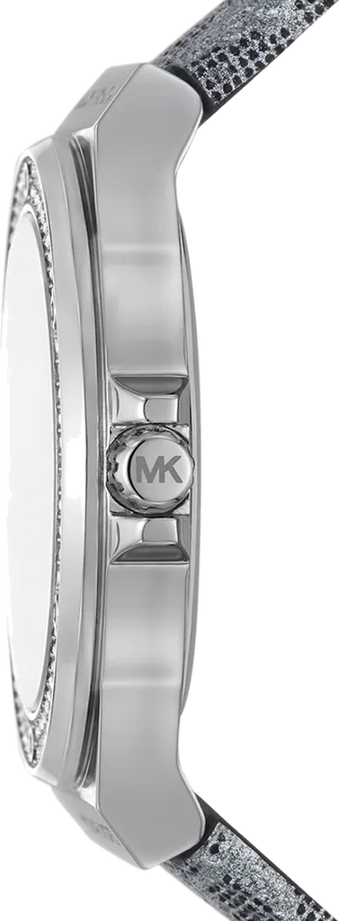 Michael Kors Lennox Quartz Black Dial Grey Leather Strap Watch For Women - MK7309 Buy Now By Michael Kors