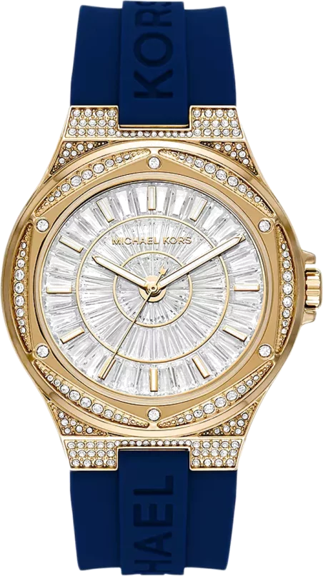 Michael Kors Lennox Three Hand White Dial Blue Silicone Strap Watch For Women - MK7333 Buy Now By Michael Kors