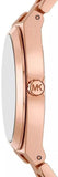 Michael Kors Lennox Three Hand Black Dial Rose Gold Steel Strap Watch For Women - MK7392 Buy Now By Michael Kors