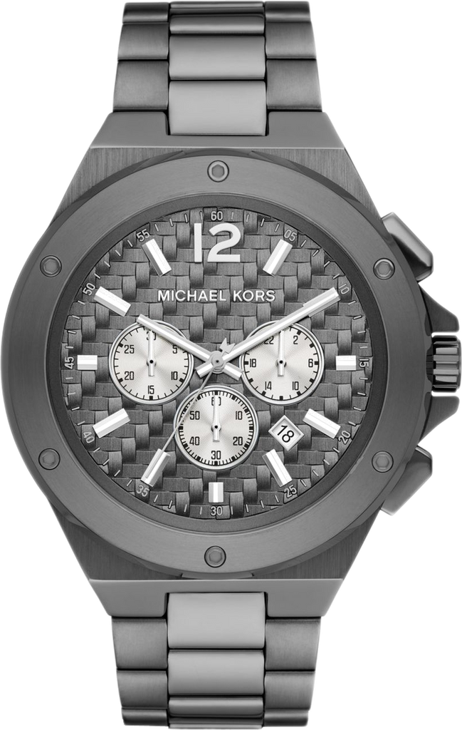Michael Kors Lennox Chronograph Quartz Grey Dial Grey Steel Strap Watch For Men - MK9102 Buy Now By Michael Kors
