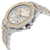Michael Kors Lennox Pave Crystals Chronograph White Dial Two Tone Steel Strap Watch for Men - MK9150 Buy Now By Michael Kors