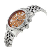 Michael Kors Lexington Chronograph Brown Dial Silver Steel Strap Watch For Women - MK6221 Buy Now By Michael Kors
