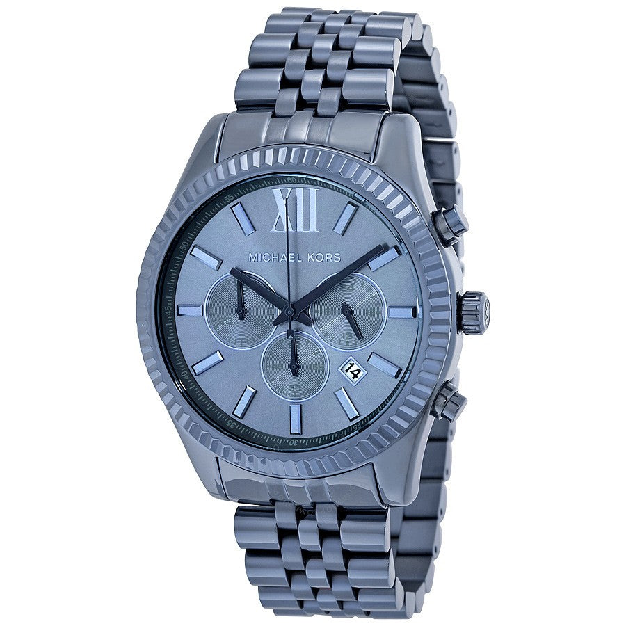 Michael Kors Lexington Chronograph Blue Dial Blue Steel Strap Watch for Men - MK8480 Buy Now By Michael Kors