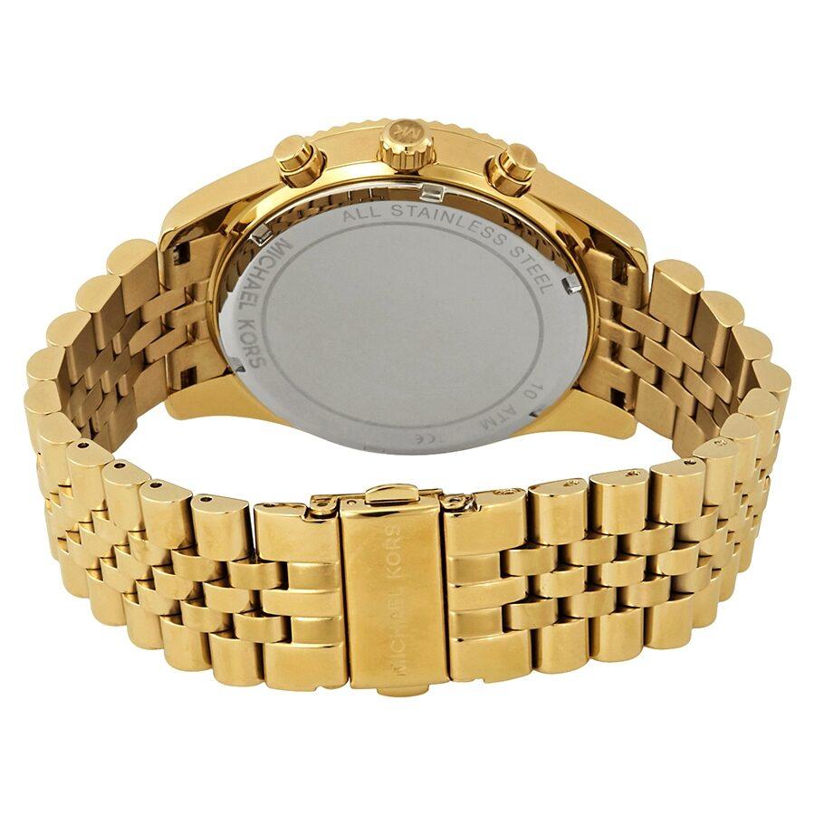 Michael Kors Lexington Crystals Gold Dial Gold Steel Strap Watch for Men - MK8494 Buy Now By Michael Kors
