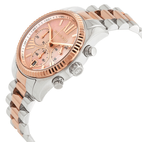 Michael Kors Lexington Chronograph Rose Gold Dial Two Tone Steel Strap Watch For Women - MK7219 Buy Now By Michael Kors