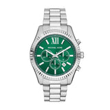 Michael Kors Lexington Chronograph Green Dial Silver Steel Strap Watch for Women - MK9152 Buy Now By Michael Kors