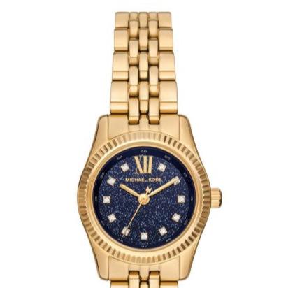 Michael Kors Lexington Three-Hand Blue Dial Gold Steel Strap Watch for Women - MK4802 Buy Now By Michael Kors
