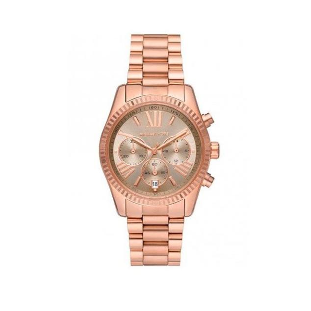 Michael Kors Lexington Chronograph Grey Dial Rose Gold Steel Strap Watch For Women - MK7217 Buy Now By Michael Kors