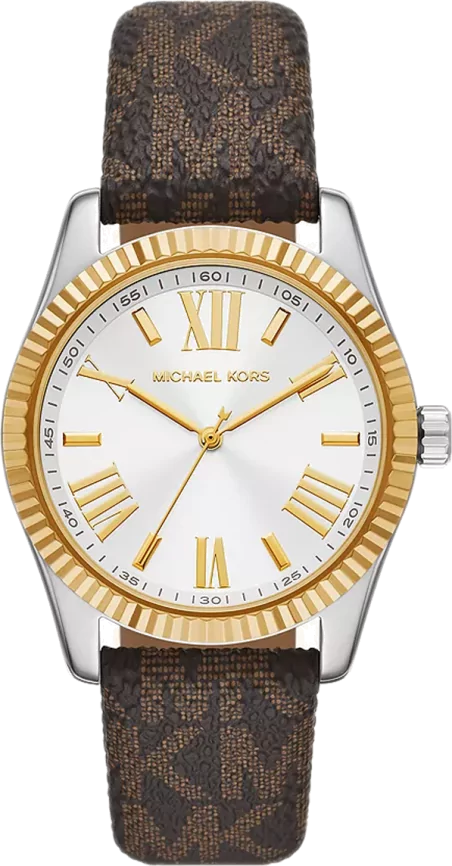 Michael Kors Lexington Silver Dial Brown Leather Strap Watch For Women - MK4745 Buy Now By Michael Kors