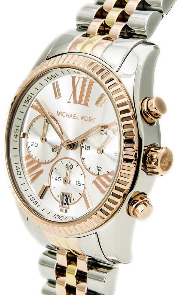 Michael Kors Lexington Chronograph Silver Dial Two Tone Steel Strap Watch for Women - MK5735 Buy Now By Michael Kors