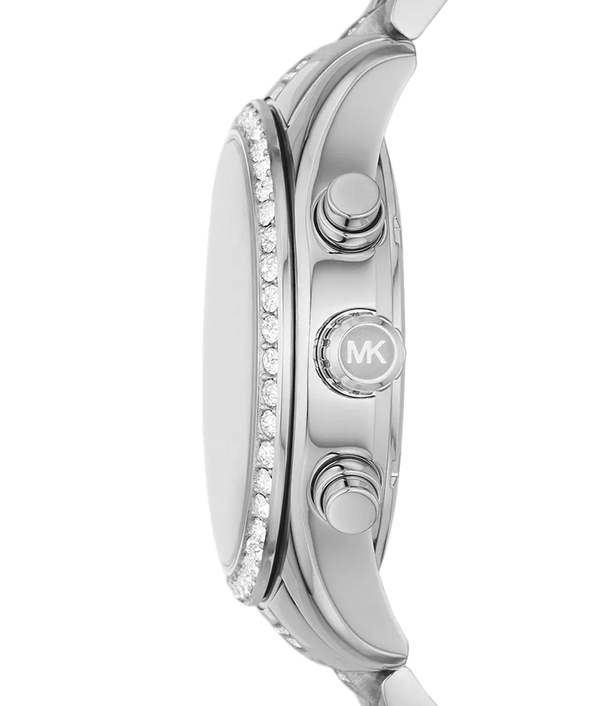 Michael Kors Lexington Chronograph White Dial Silver Steel Strap Watch For Women - MK7243 Buy Now By Michael Kors