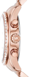 Michael Kors Lexington Chronograph Red Dial Rose Gold Steel Strap Watch For Women - MK7275 Buy Now By Michael Kors