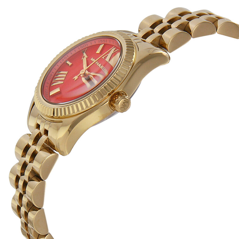 Michael Kors Lexington Quartz Orange Dial Gold Steel Strap Watch For Women - MK3284 Buy Now By Michael Kors