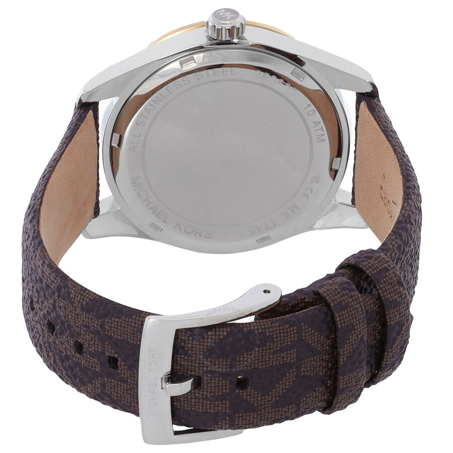 Michael Kors Lexington Silver Dial Brown Leather Strap Watch For Women - MK4745 Buy Now By Michael Kors