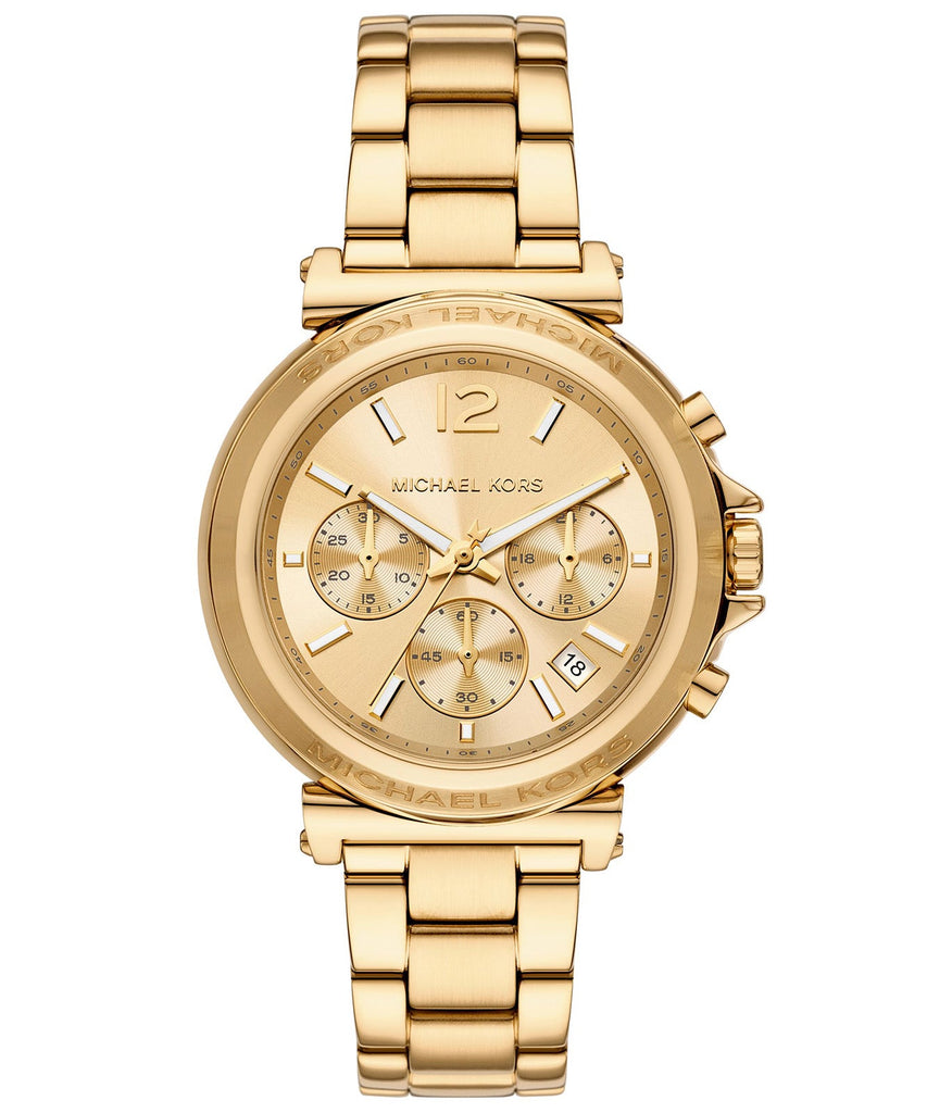 Michael Kors Maren Chronograph Gold Dial Gold Steel Strap Watch for Women - MK7493 Buy Now By Michael Kors