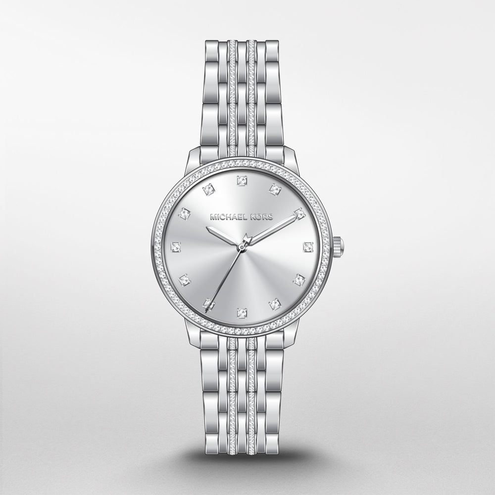 Michael Kors Melissa Quartz Silver Dial Silver Steel Strap Watch for Women - MK4367 Buy Now By Michael Kors