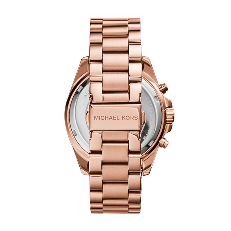 Michael Kors Bradshaw Black Dial Rose Gold Steel Strap Watch for Women - MK5854 Buy Now By Michael Kors