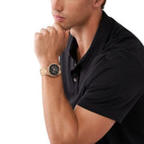 Michael Kors Lennox Chronograph Black Dial Rose Gold Steel Strap Watch For Men - MK9119 Buy Now By Michael Kors