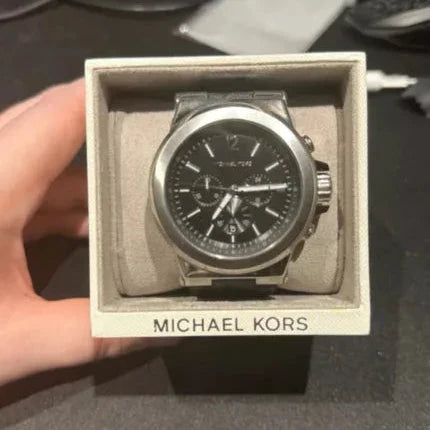 Michael Kors Dylan Chronograph Black Dial Black Rubber Strap Watch For Men - MK8903 Buy Now By Michael Kors