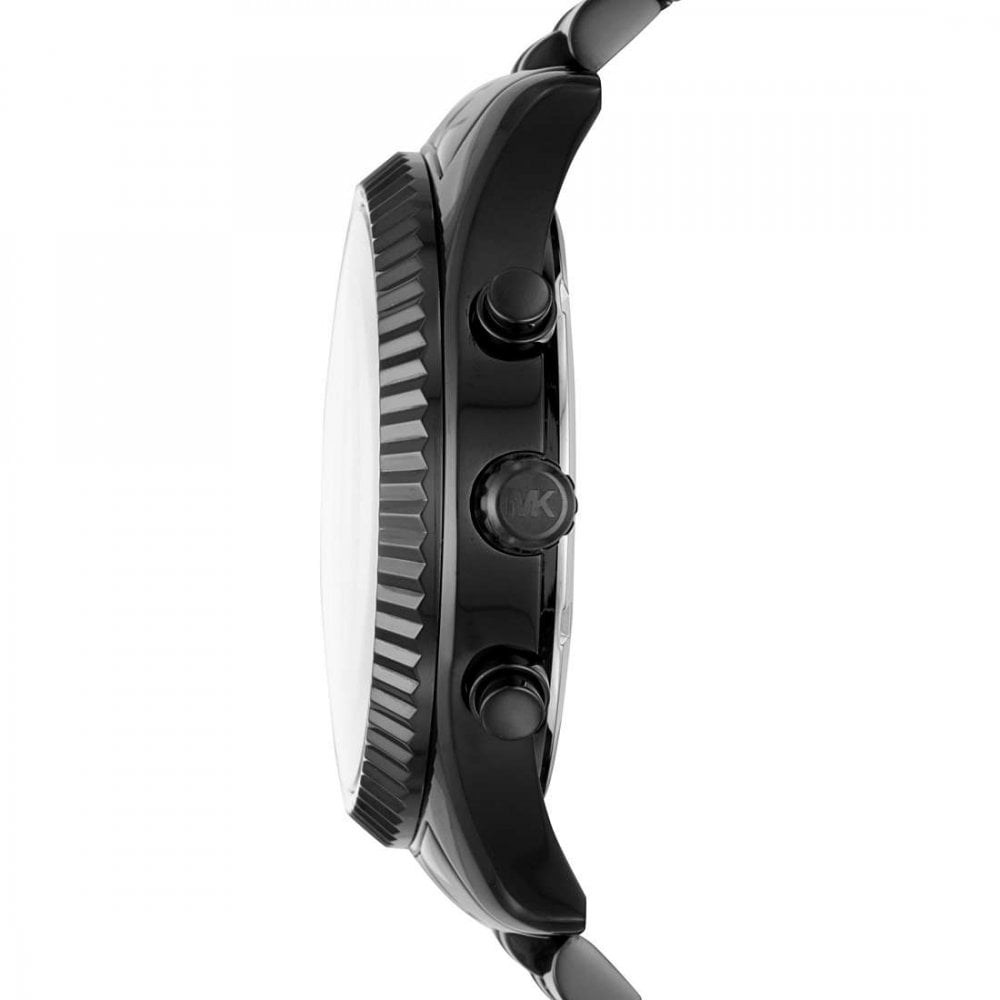 Michael Kors Lexington Chronograph Crystals Silver Dial Black Steel Strap Watch for Men - MK8605 Buy Now By Michael Kors