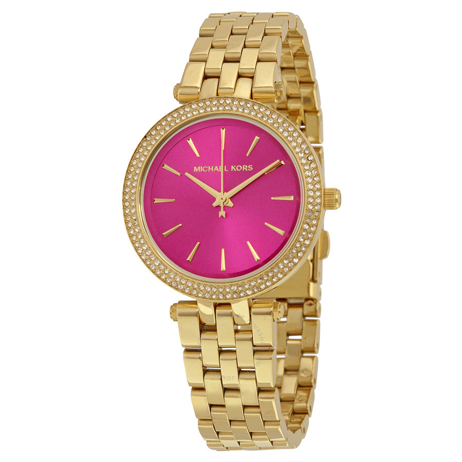 Michael Kors Darci Pink Dial Gold Steel Strap Watch for Women - MK3444 Buy Now By Michael Kors