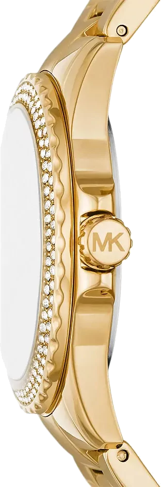 Michael Kors Everest Three-Hand Mother of Pearl White Dial Gold Steel Strap Watch For Women - MK7363 Buy Now By Michael Kors