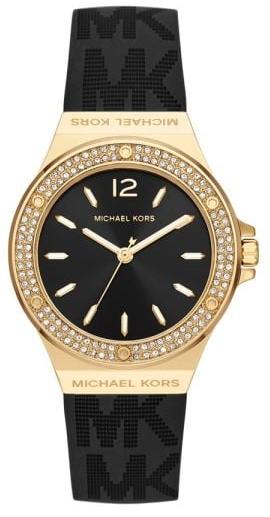 Michael Kors Mini Lennox Quartz Black Dial Black Silicone Strap Watch For Women - MK7281 Buy Now By Michael Kors