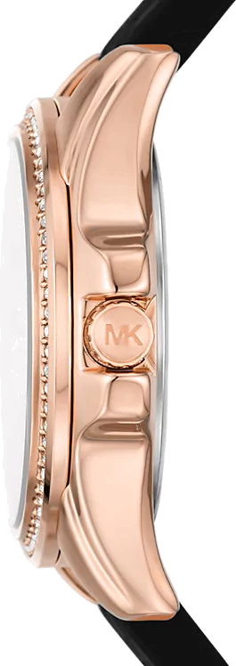 Michael Kors Mini Pilot Black Dial Black Silicone Strap Watch For Women - MK7373 Buy Now By Michael Kors