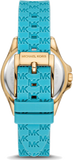Michael Kors Mini Pilot Quartz Gold Dial Blue Silicone Strap Watch For Women - MK7374 Buy Now By Michael Kors