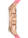 Michael Kors Mini Pilot Quartz Rose Gold Dial Pink Silicone Strap Watch For Women - MK7375 Buy Now By Michael Kors