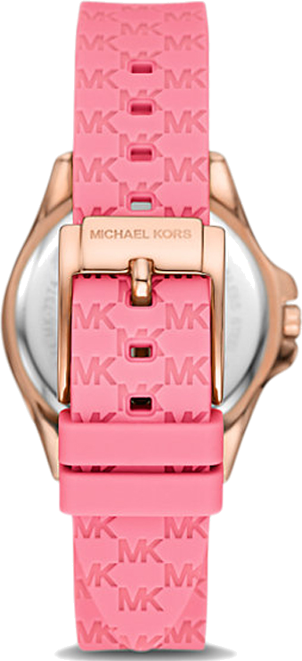 Michael Kors Mini Pilot Quartz Rose Gold Dial Pink Silicone Strap Watch For Women - MK7375 Buy Now By Michael Kors