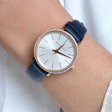 Michael Kors Pyper Analog White Dial Black Leather Strap Watch For Women - MK2804 Buy Now By Michael Kors