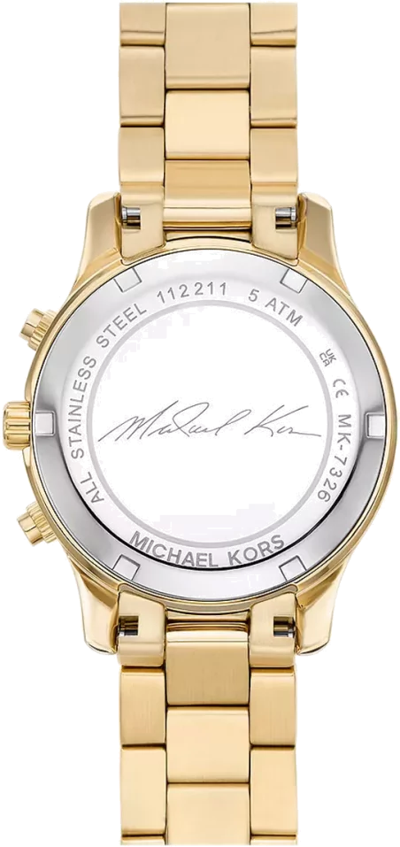 Michael Kors Runway Chronograph Gold Dial Gold Steel Strap Watch For Women - MK7326 Buy Now By Michael Kors
