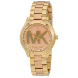 Michael Kors Mini Slim Runway Rose Gold Dial Two Tone Steel Strap Watch for Women - MK3650 Buy Now By Michael Kors