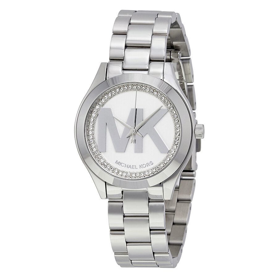 Michael Kors Mini Slim Runway Silver Dial Silver Steel Strap Watch for Women - MK3548 Buy Now By Michael Kors