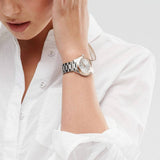 Michael Kors Slim Runway White Dial Two Tone Steel Strap Watch for Women - MK3204 Buy Now By Michael Kors