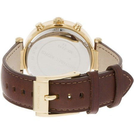 Michael Kors Parker Champagne Gold Dial Brown Leather Strap Watch for Women - MK2249 Buy Now By Michael Kors
