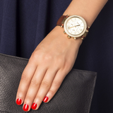 Michael Kors Parker Champagne Gold Dial Brown Leather Strap Watch for Women - MK2249 Buy Now By Michael Kors