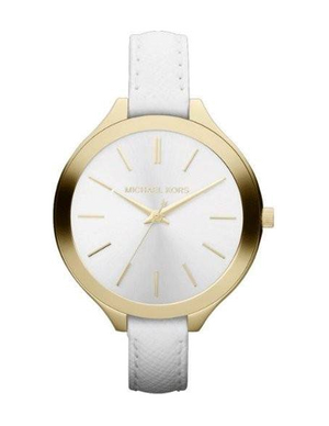 Michael Kors Slim Runway White Dial White Leather Strap Watch For Women - MK2273 Buy Now By Michael Kors