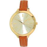 Michael Kors Runway Quartz Gold Dial Orange Leather Strap Watch For Women - MK2275 Buy Now By Michael Kors